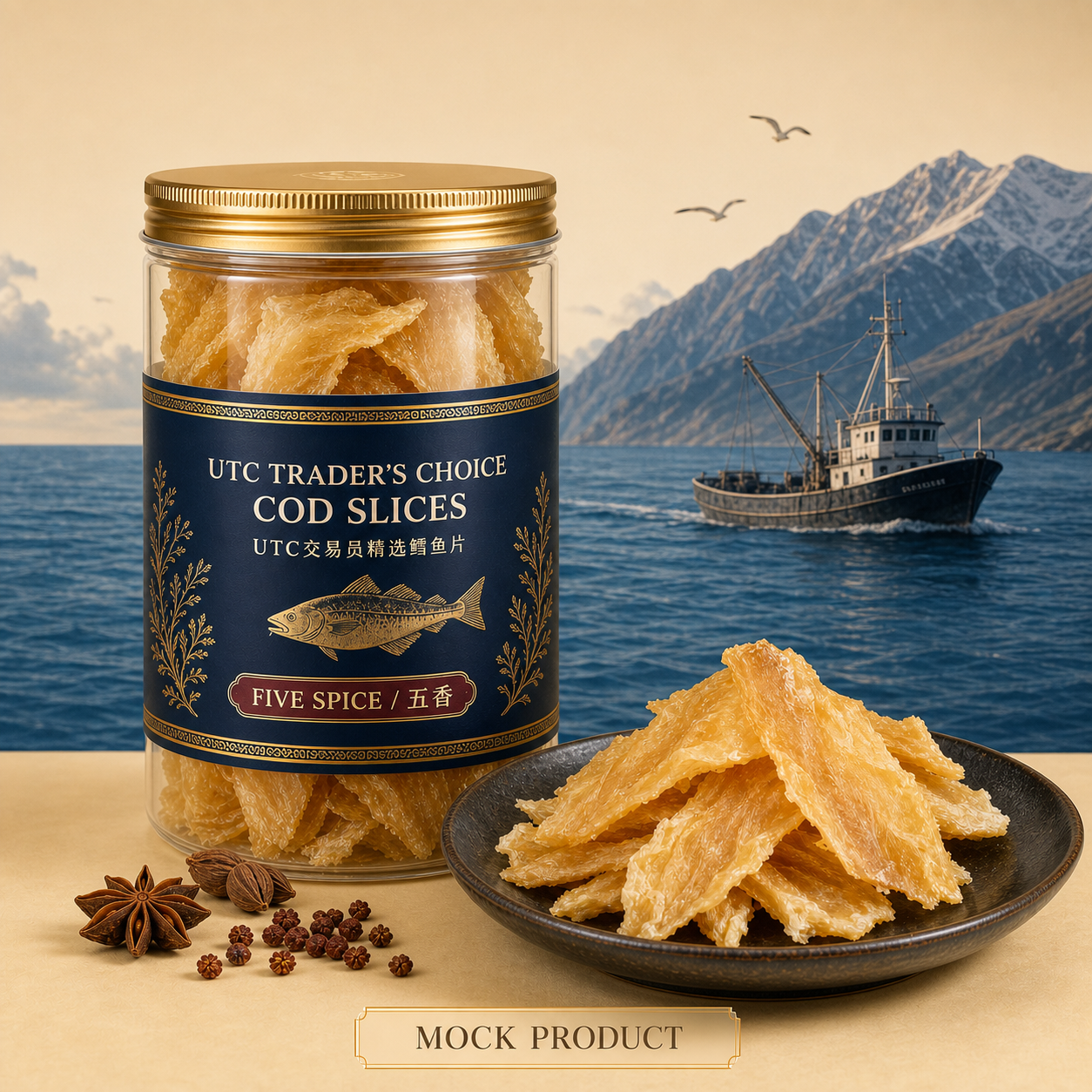 UTC Trader’s Choice Cod Slices / UTC交易员精选鳕鱼片 — Five Spice / 五香