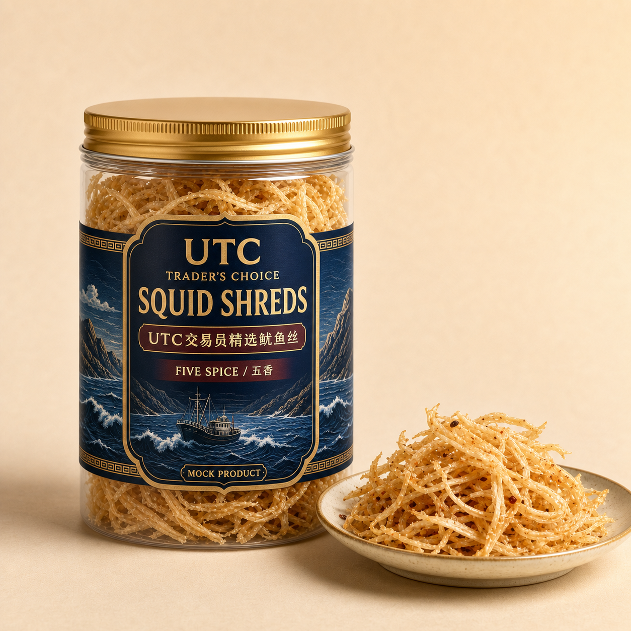 UTC Trader’s Choice Squid Shreds / UTC交易员精选鱿鱼丝 — Five Spice / 五香